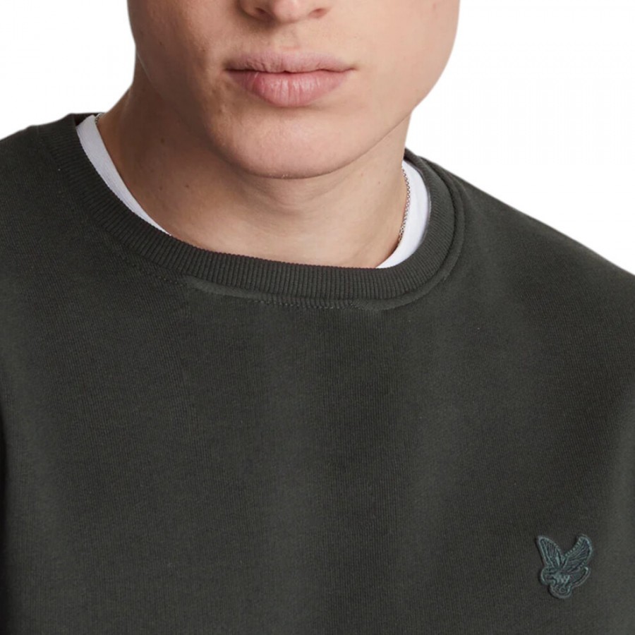 Afbeelding van ML2255TON Superfine Crew Gun Metal  - Heren Sweater - Lyle & Scott